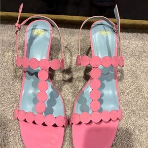 NEW Frances Valentine Pink Kili heeled Sandals